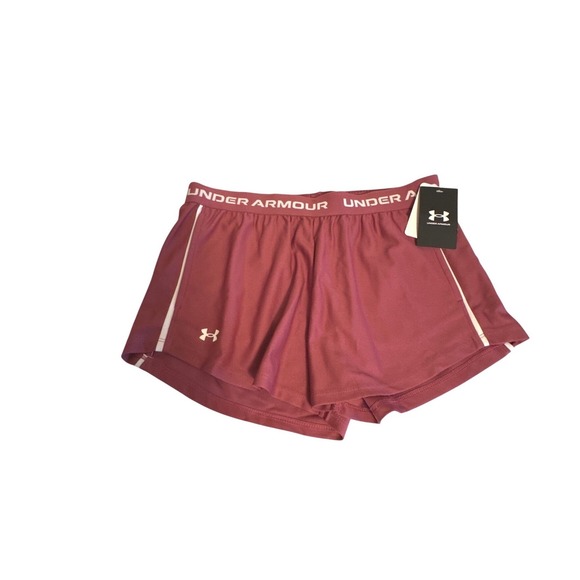 Under Armour Other - Under Armour Girls Tech Play Up Short Burgundy Athletic Shorts Size‎ YL